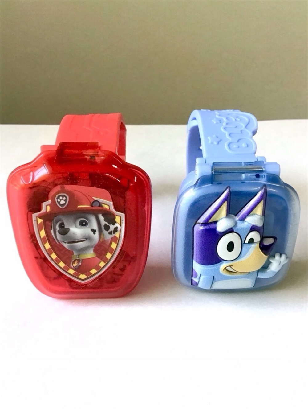 2 Vtech Kids Watches Talking Interactive Learning Paw Patrol & Bluey WORKING